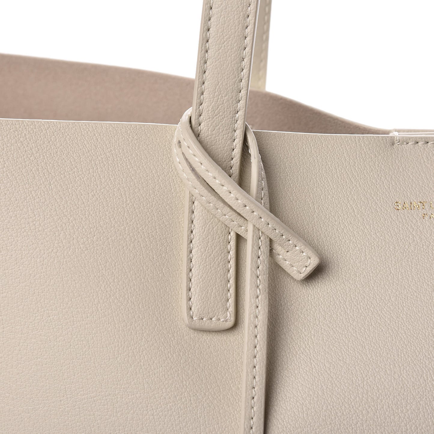 Calfskin Large Shopping Tote Crema Soft
