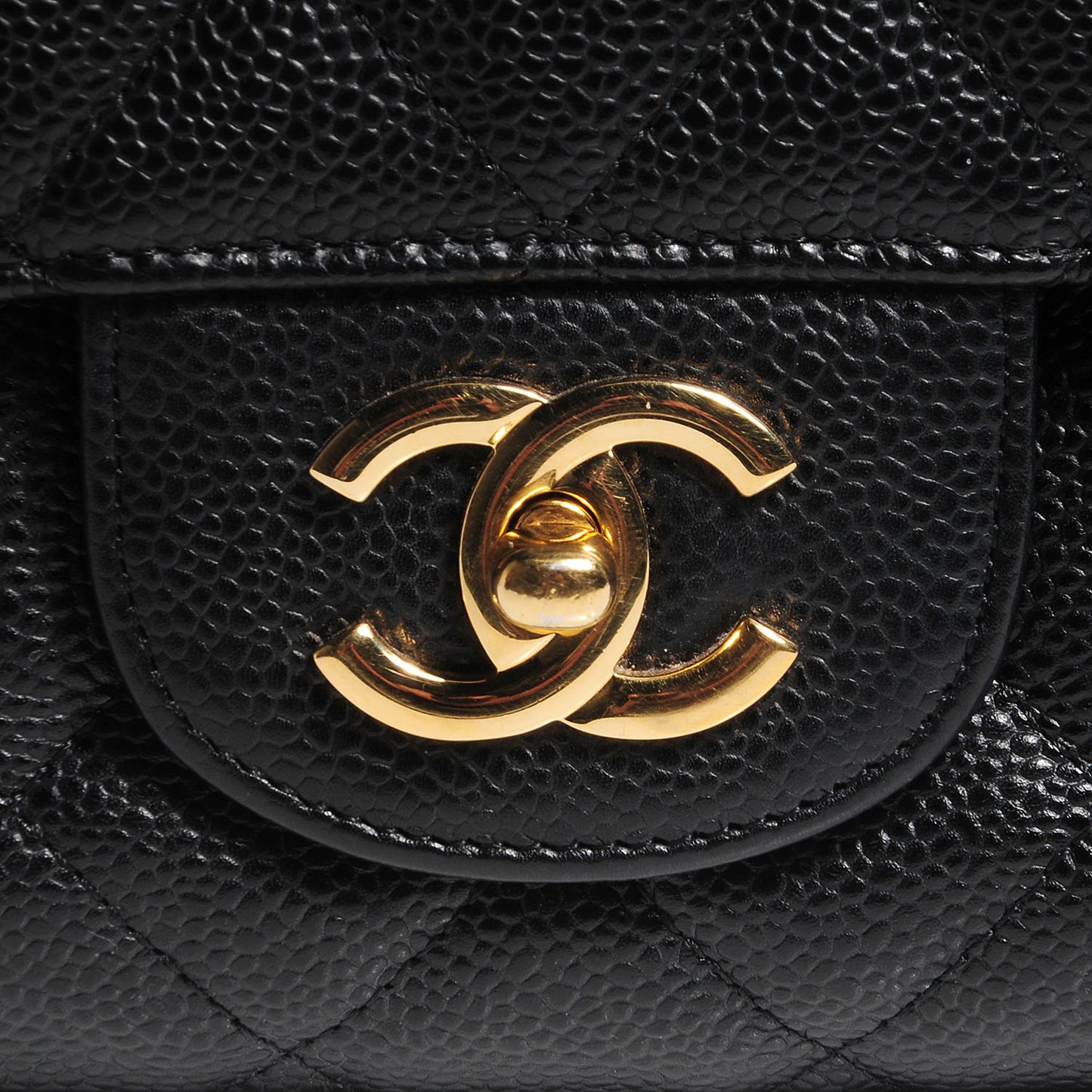 Caviar Maxi Single Flap Black