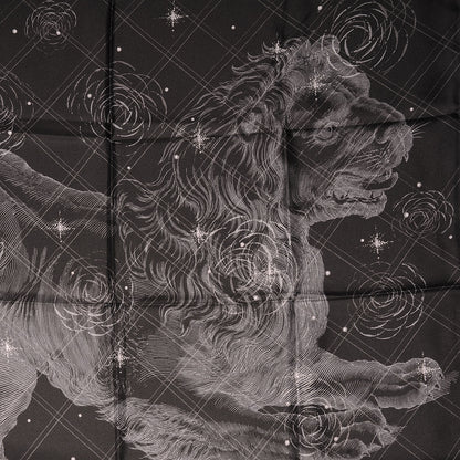 Chanel Silk Lion CC Scarf Black 6 of 10