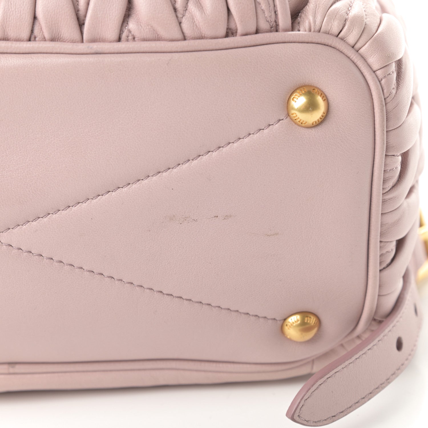 Miu Miu Nappa Matelasse Backpack Mughetto 12 of 13