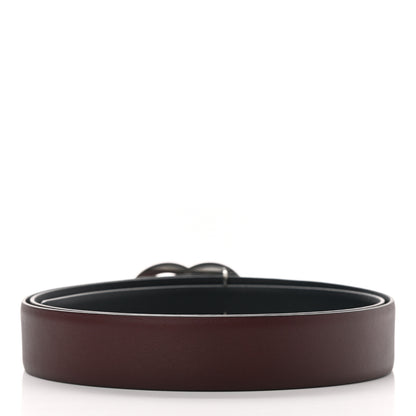 Chanel Calfskin CC Reversible Belt 95 Black Burgundy 4 of 7