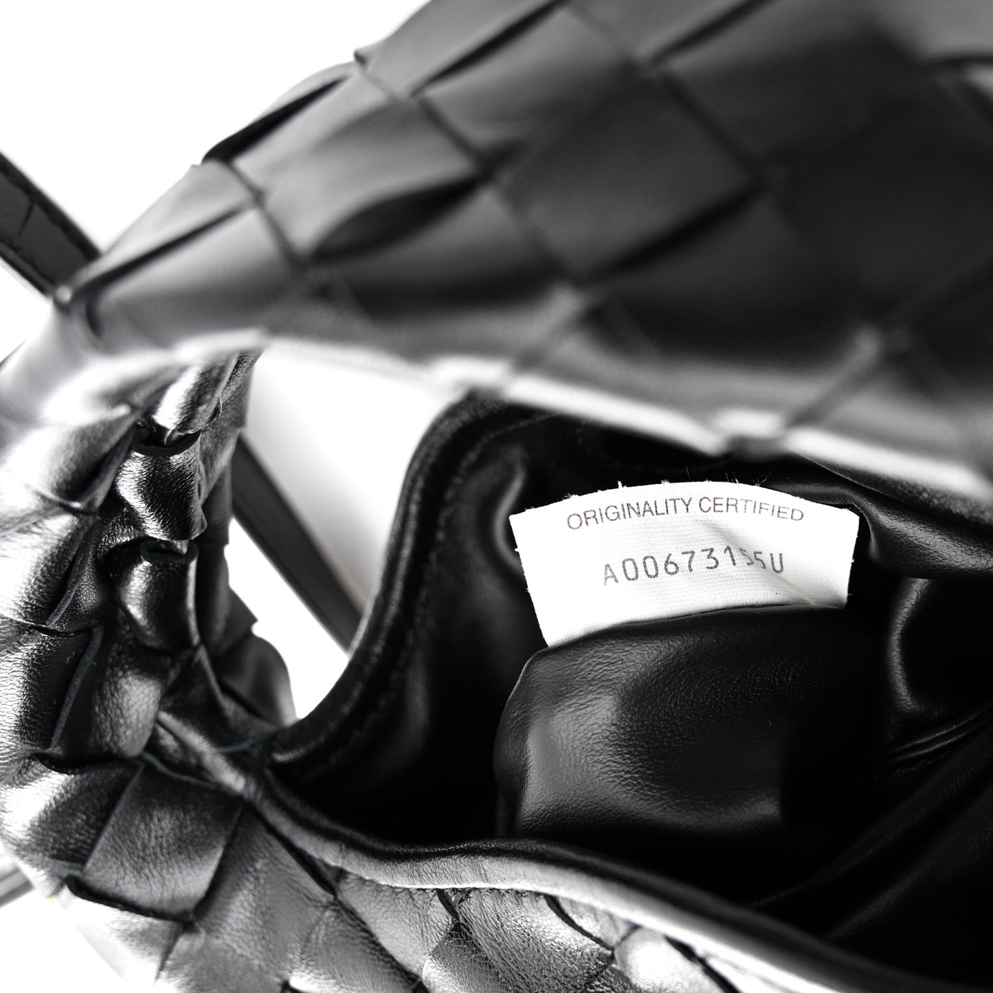 Calfskin Intrecciato Mini Hop Black