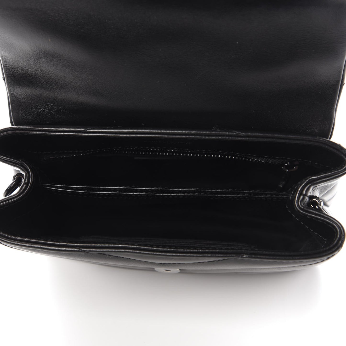 Calfskin Y Quilted Monogram Toy Loulou Crossbody Bag Black