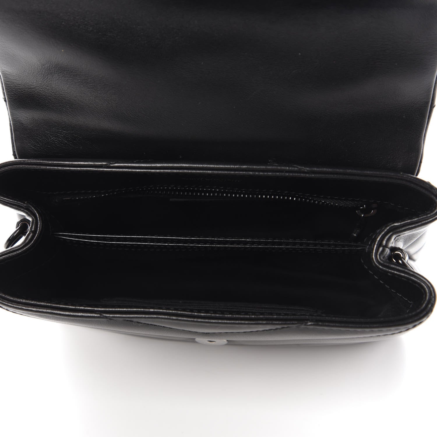 Saint Laurent Calfskin Y Quilted Monogram Toy Loulou Crossbody Bag Black 5 of 10