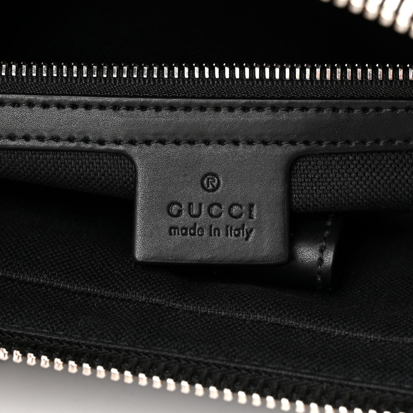 GG Supreme Monogram Appia Calfskin Web Briefcase Black