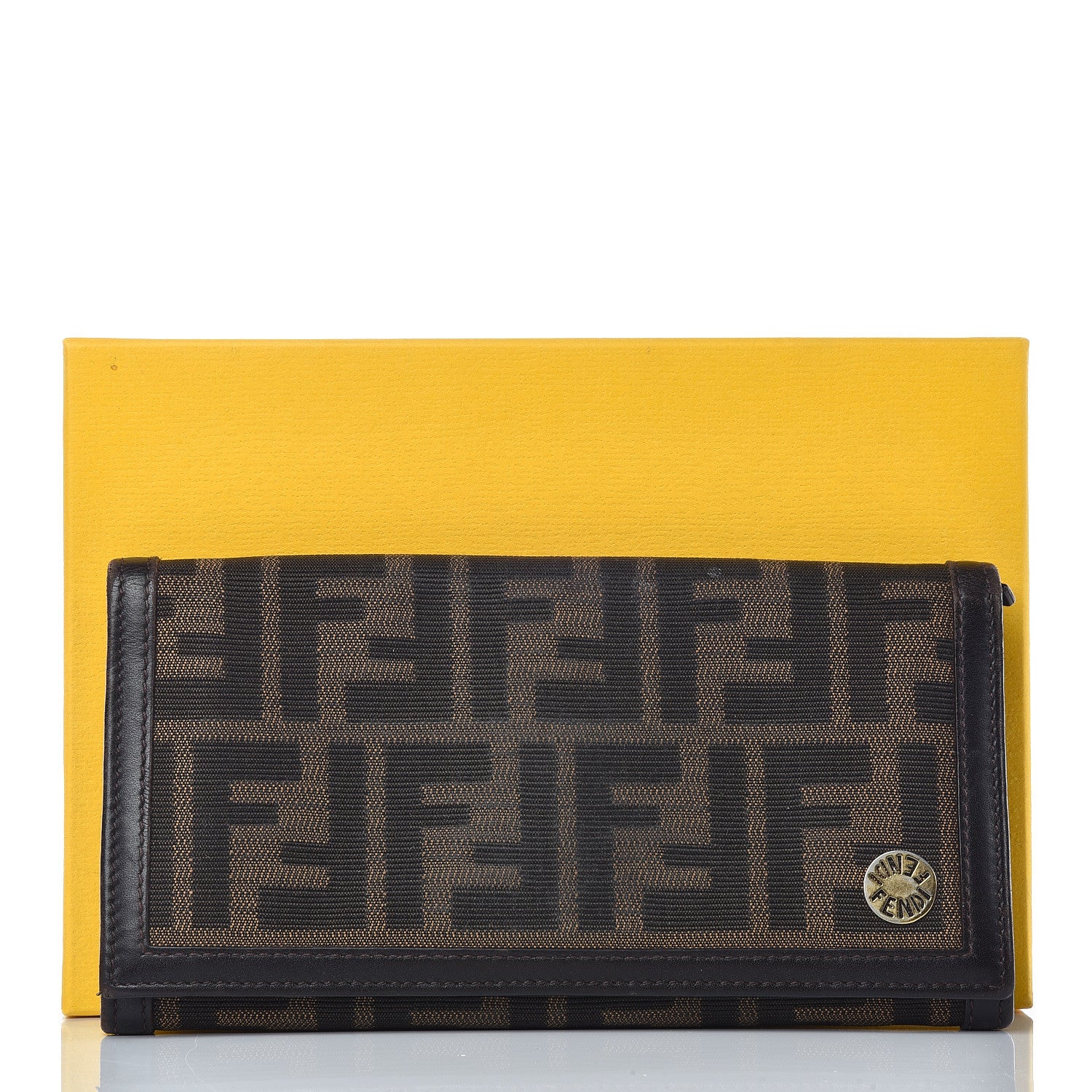 Fendi Zucca Continental Wallet Tobacco 17 of 17