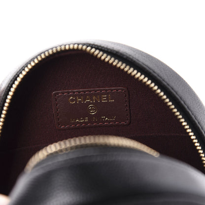 Chanel Caviar Quilted Round Clutch With Chain Black 8 of 11