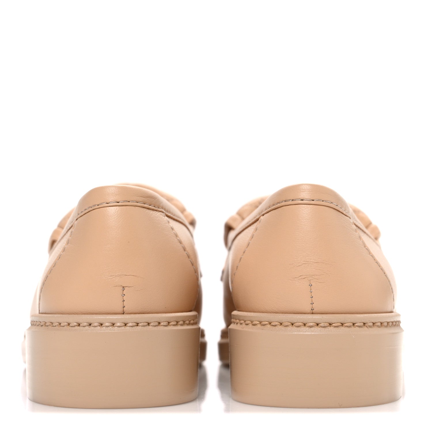 Chanel Lambskin Quilted CC Turnlock Moccasins 37 Beige 6 of 11