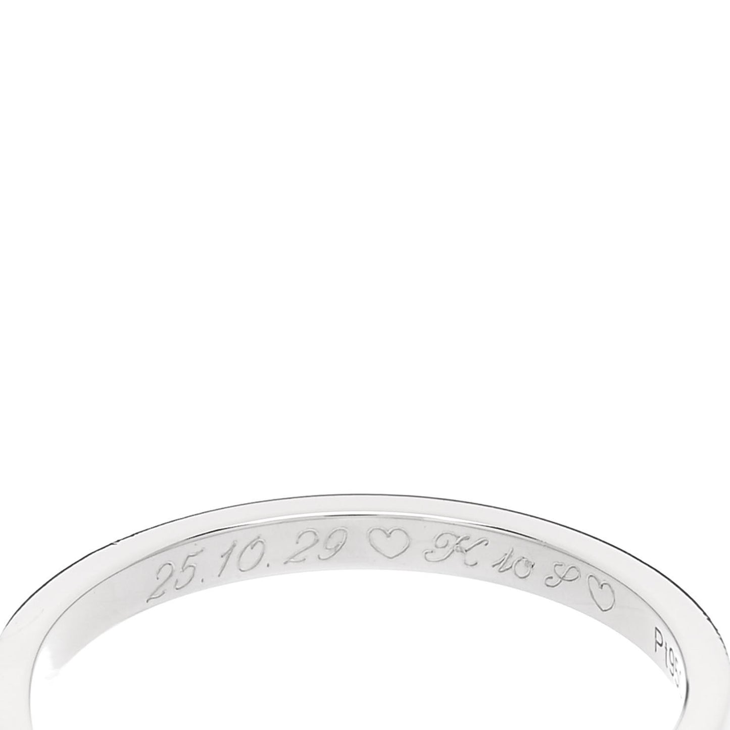 Platinum 2mm Ballerine Curved Wedding Band Ring 58 8.5