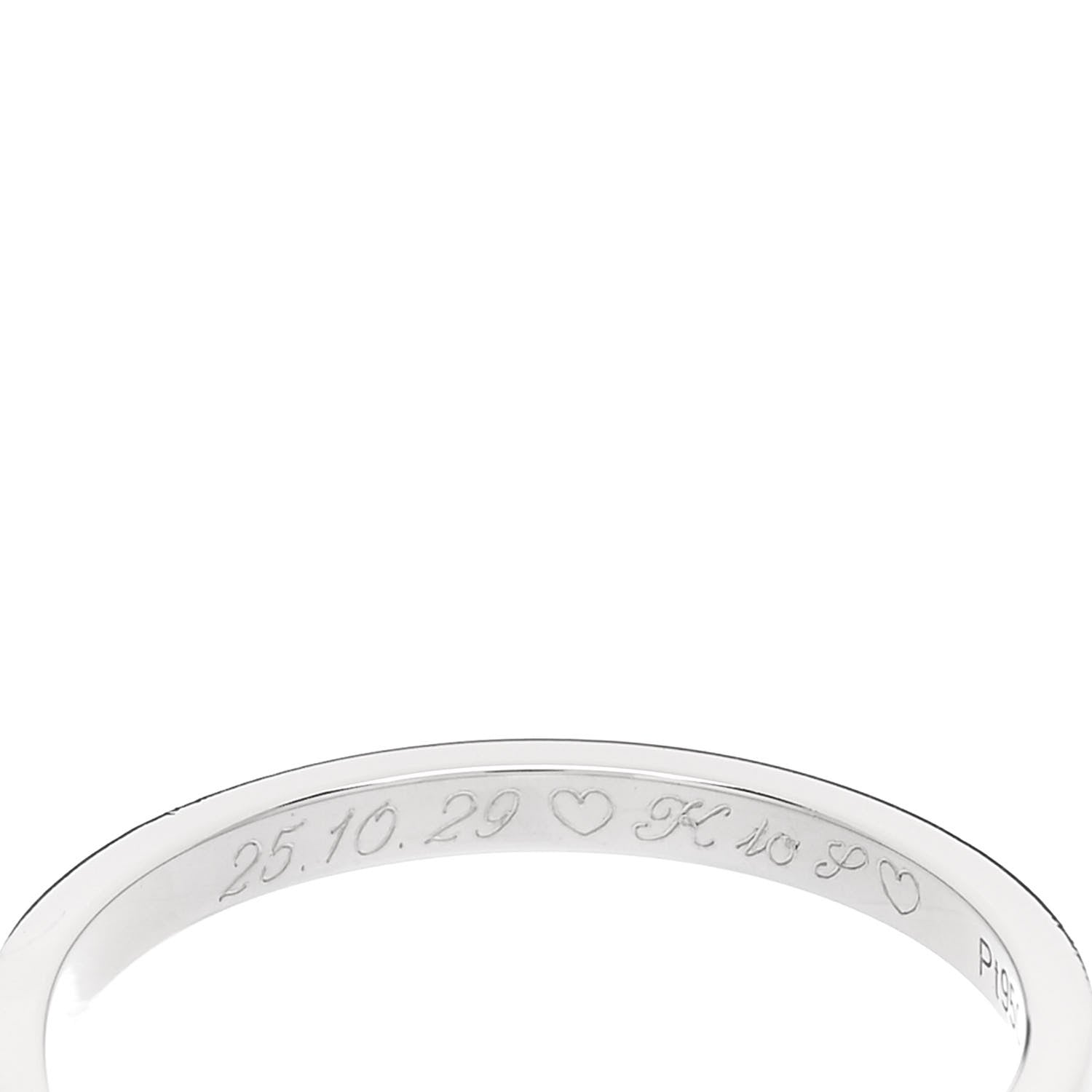 Cartier Platinum 2mm Ballerine Curved Wedding Band Ring 58 8.5 4 of 5