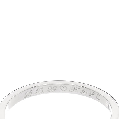 Cartier Platinum 2mm Ballerine Curved Wedding Band Ring 58 8.5 4 of 5