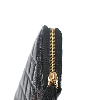 Chanel Caviar Quilted Large Gusset Zip Around Wallet Black 6 of 6