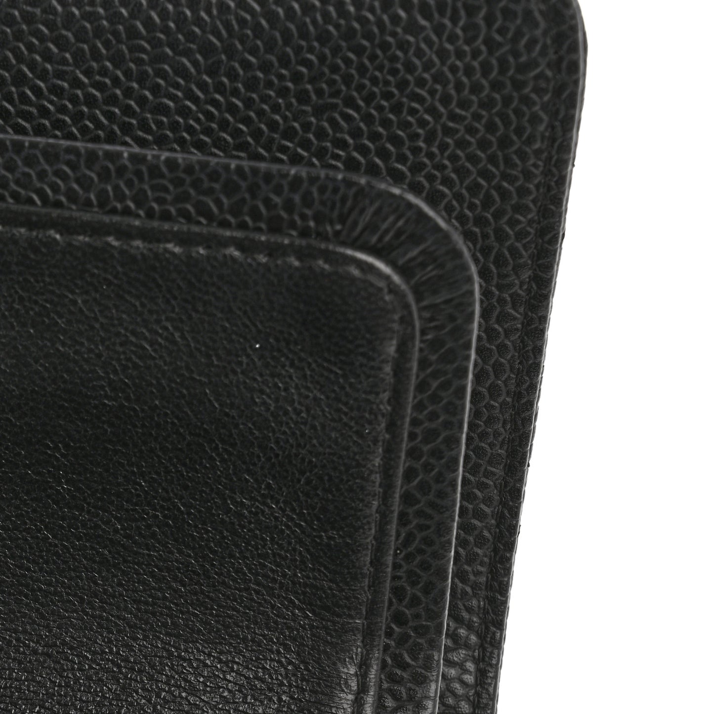 Caviar Quilted Small Double Flap Black