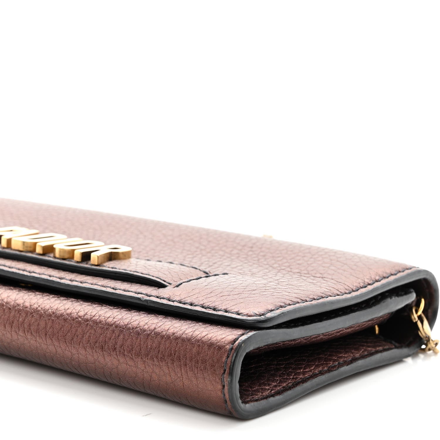Christian Dior Metallic Calfskin J'adior Croisiere Chain Wallet 9 of 9