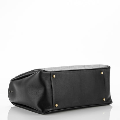 Chanel Calfskin Stitched Large Straight Lines Shopping Tote Black 4 of 7