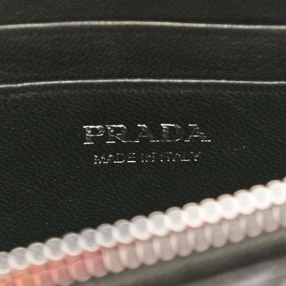 Prada Nappa Impunture Diagramme Mini Double Zip Chain Crossbody Bag Black 8 of 14