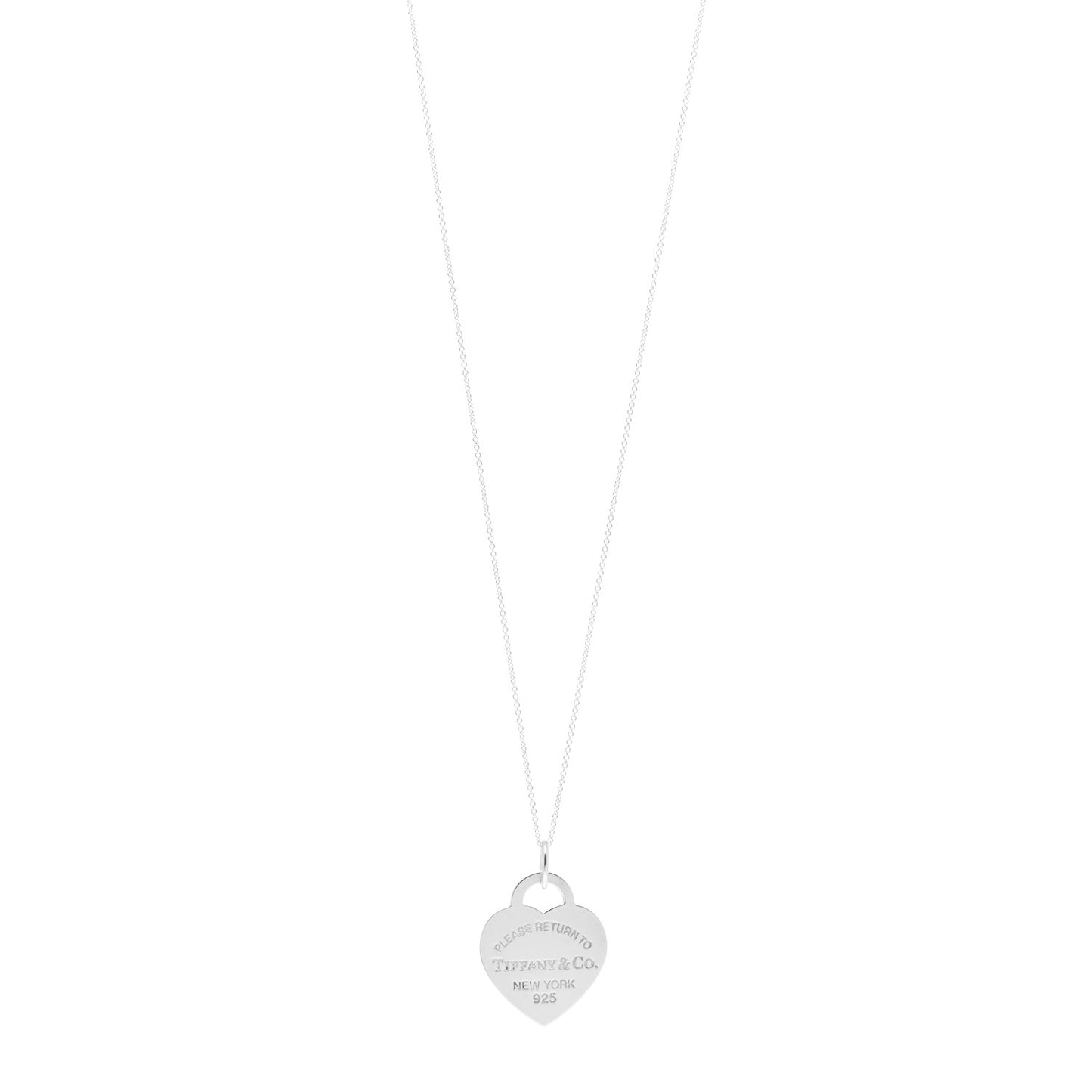 Sterling Silver Large Return to Tiffany Heart Pendant Necklace