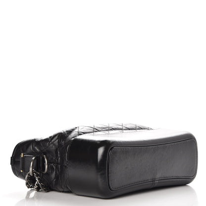 Chanel Aged Calfskin Quilted Medium Gabrielle Hobo Black 4 of 7