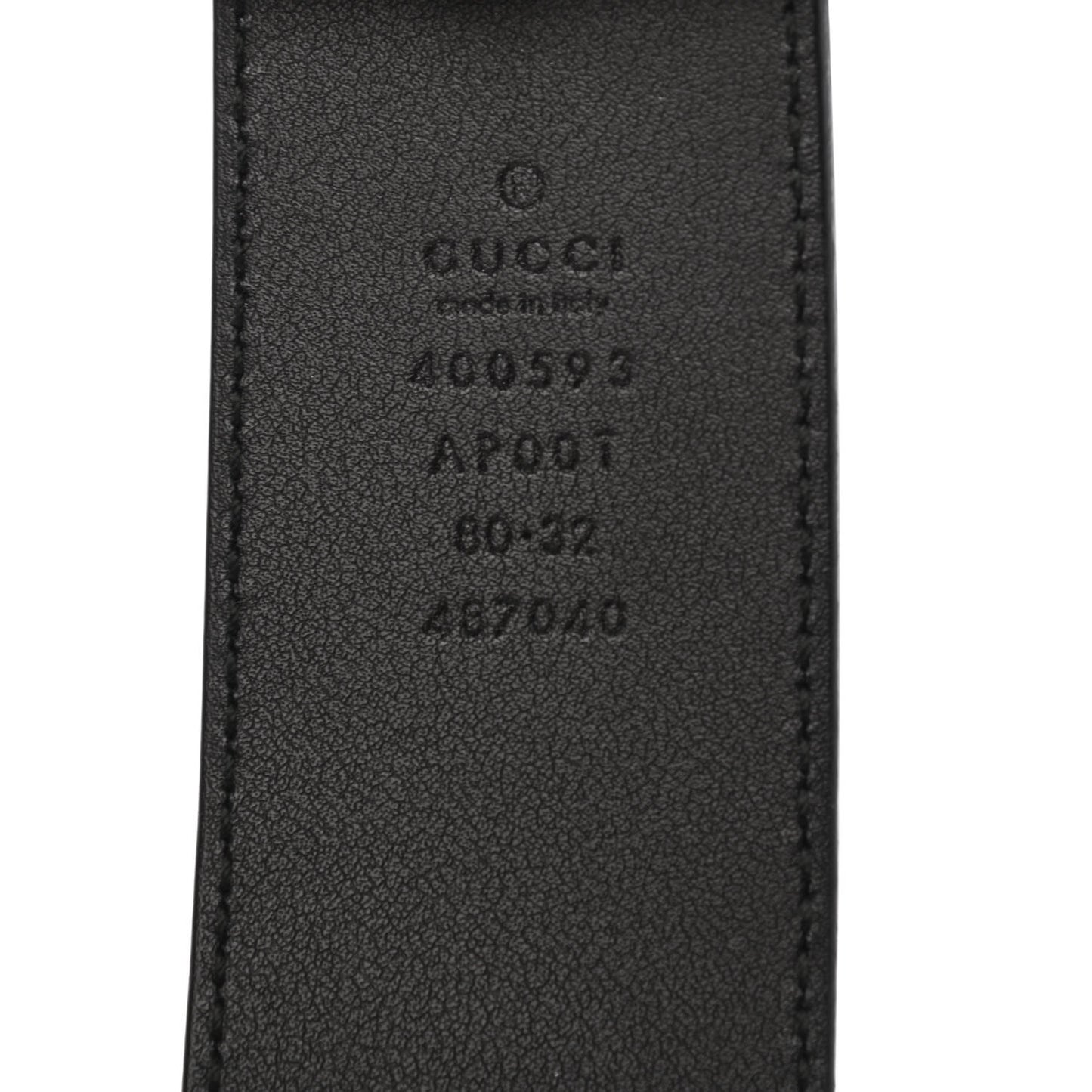 Calfskin Double G 40mm Belt 80 32 Black