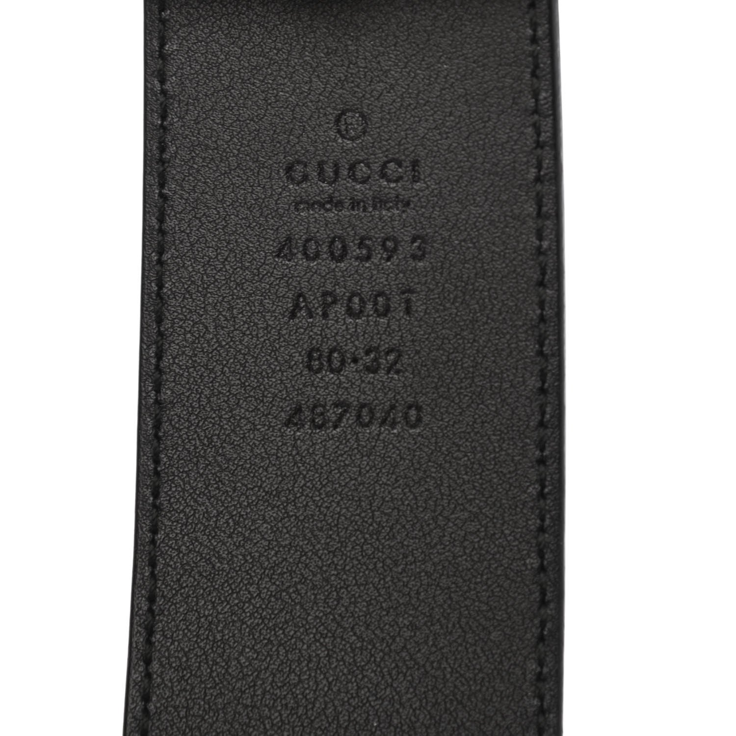 Gucci Calfskin Double G 40mm Belt 80 32 Black 4 of 5