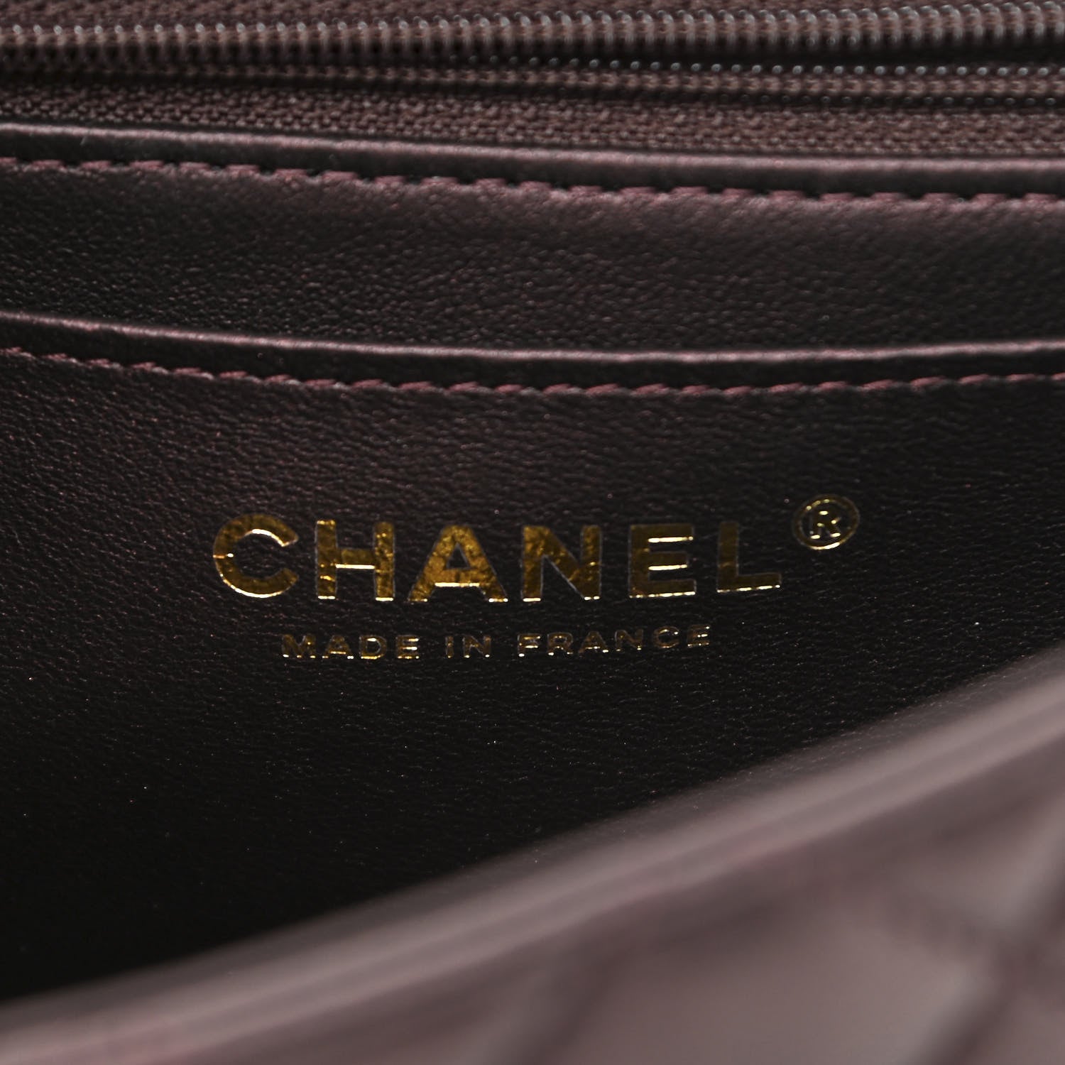 Chanel Iridescent Lambskin Quilted Mini Top Handle Rectangular Flap Burgundy 6 of 11