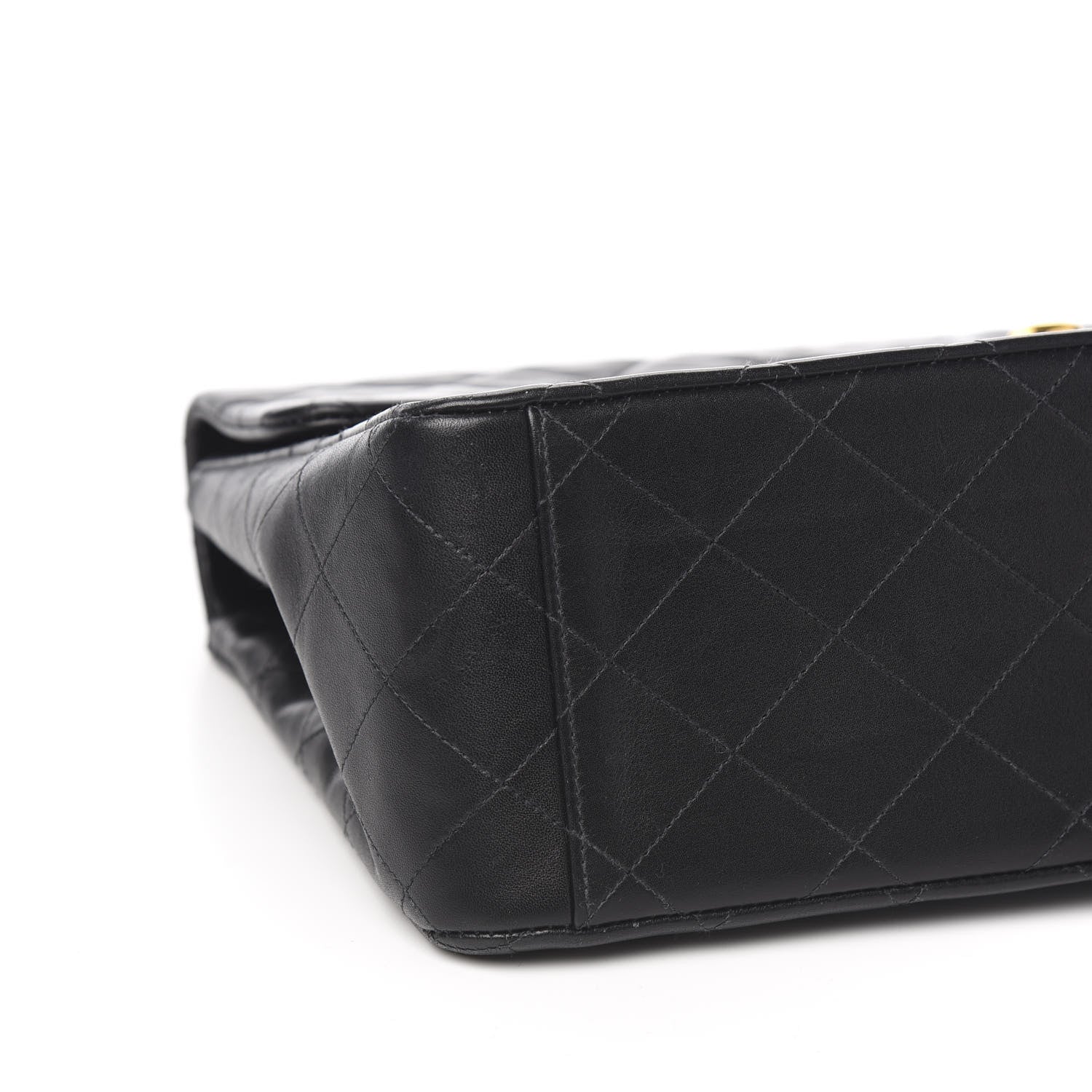Chanel Lambskin Quilted XL Jumbo Single Flap Black 9 of 11