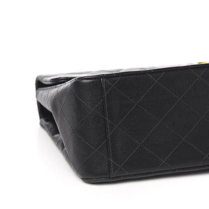 Chanel Lambskin Quilted XL Jumbo Single Flap Black 9 of 11