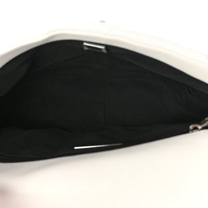 Chanel Glossy Calfskin Quilted Medium Chanel 19 Flap White Black 5 of 8