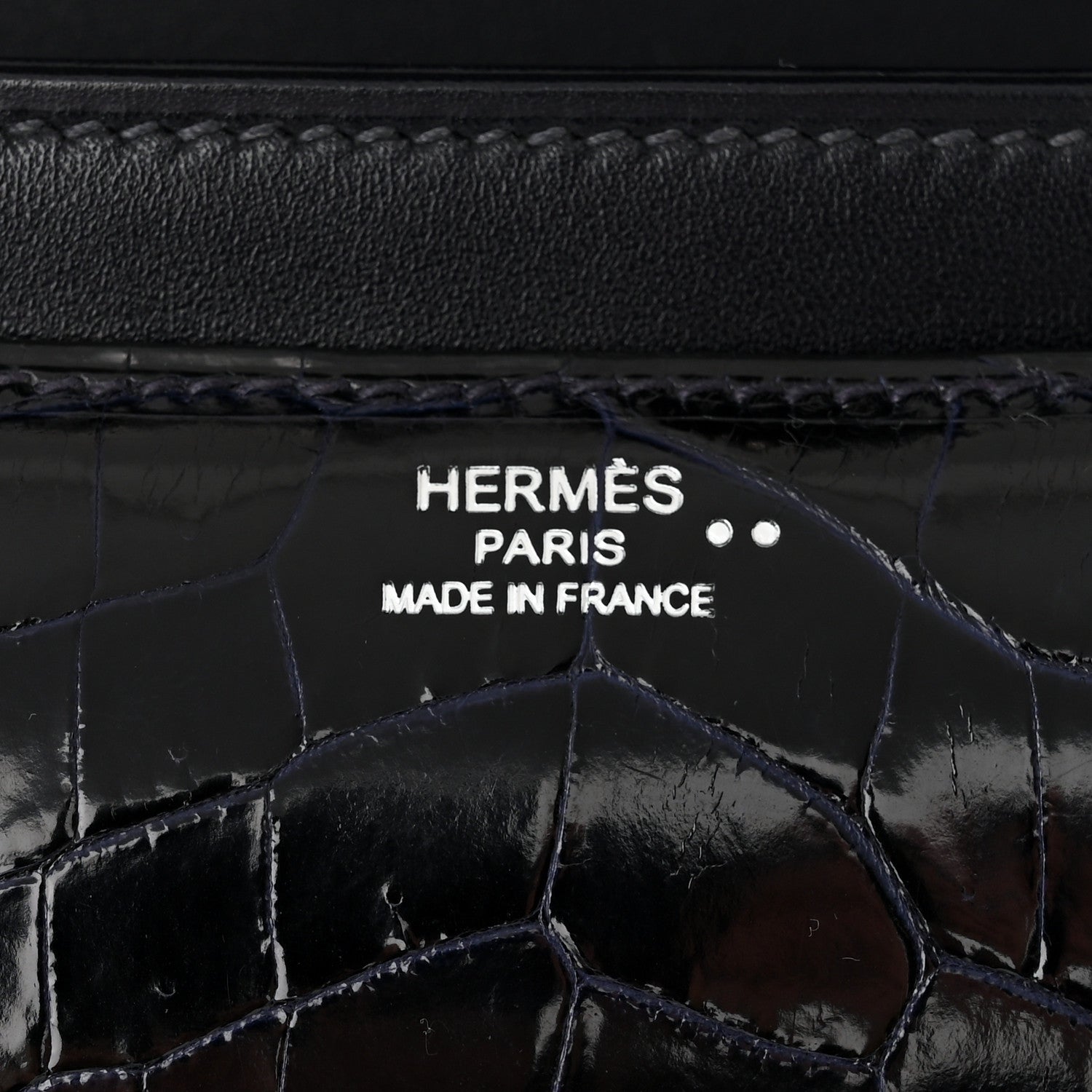 Hermes Shiny Niloticus Crocodile Constance 1-Elan Bleu Abysse 6 of 10