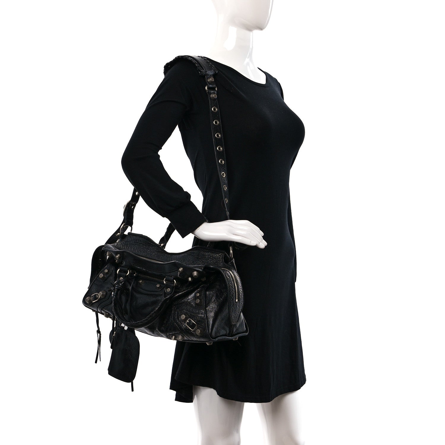 Balenciaga Agneau Arena Neo Cagole City Handbag Black 2 of 9