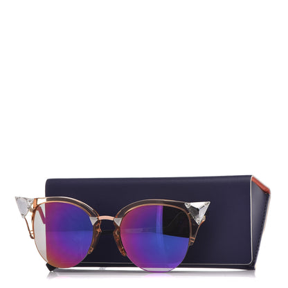 Fendi Iridia Cat Eye Sunglasses FF 0041/S Translucent Peach 8 of 8