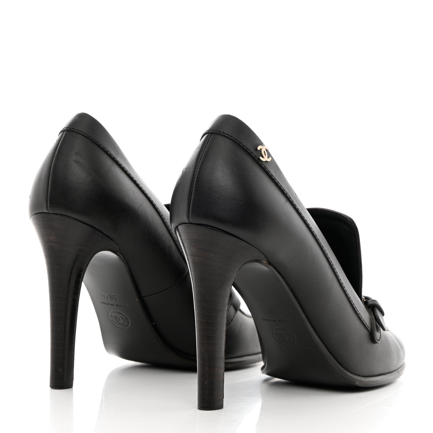 Chanel Calfskin Buckle Pumps 39.5 Brown 4 of 12