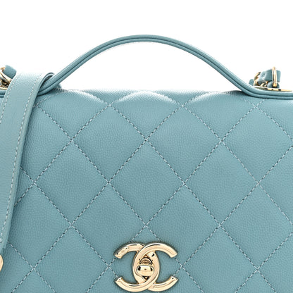 Chanel Caviar Quilted Medium Business Affinity Flap Light Blue 8 of 10