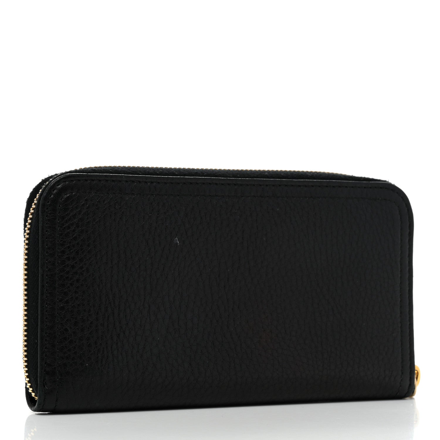 Prada Vitello Daino Zip Around Wallet Black 3 of 7