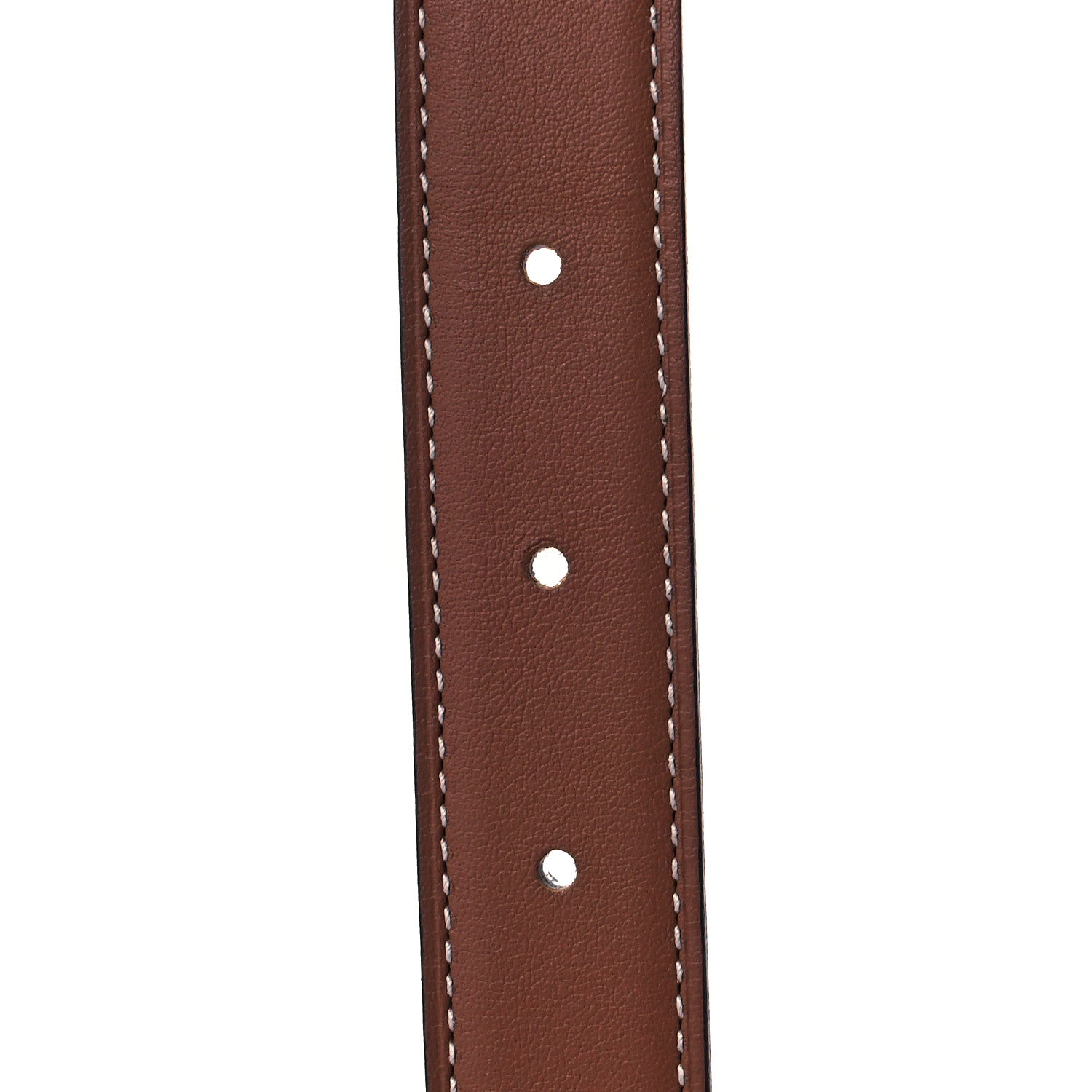 Hermes Swift Epsom 24mm Guilloche H Belt 80 Gold White 3 of 6