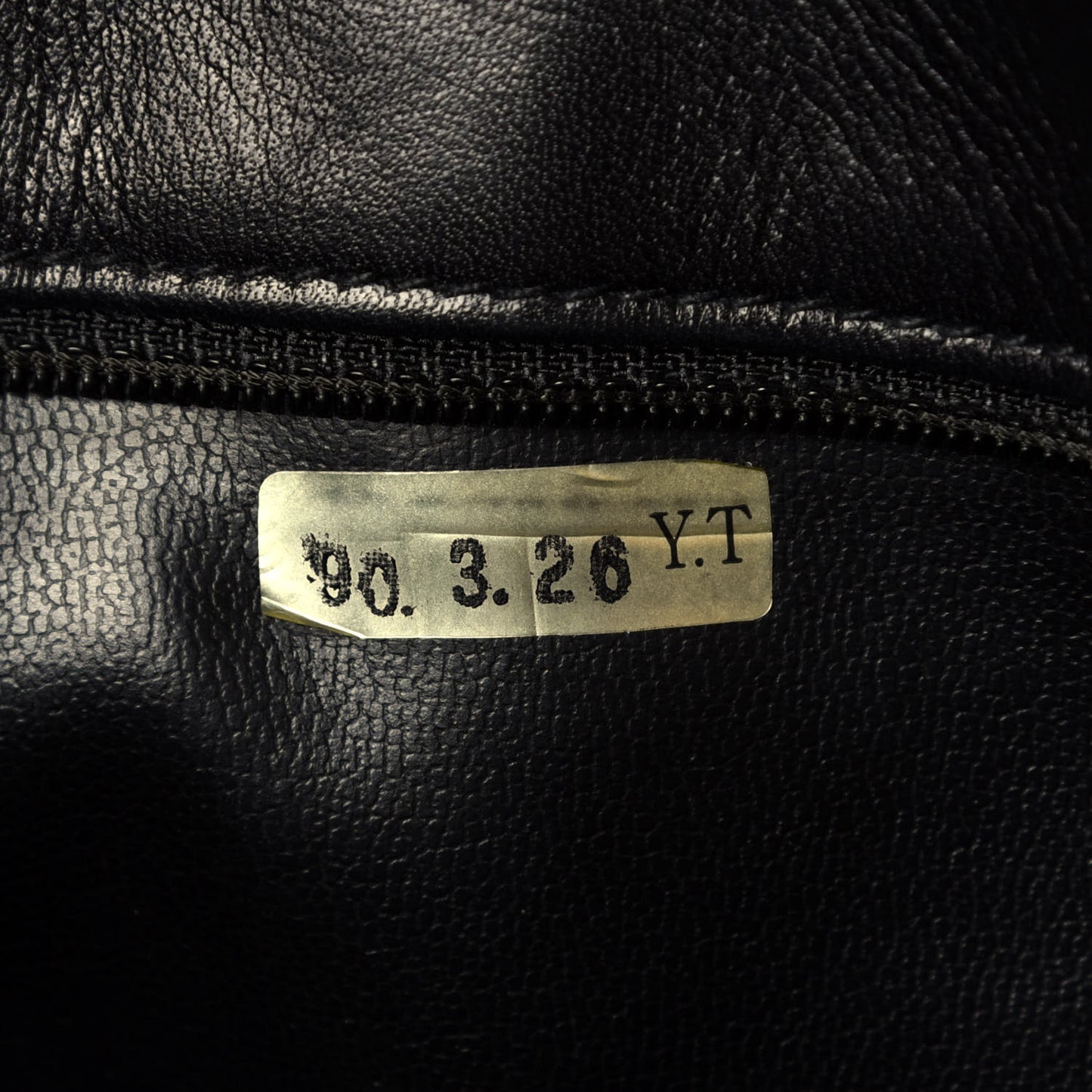 Lambskin Stitched Shopper Tote Black