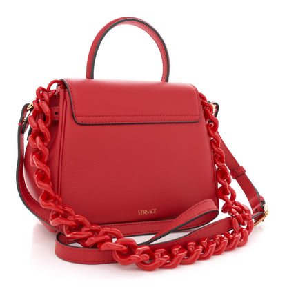 Versace Grained Calfskin Small La Medusa Top Handle Bag Red 3 of 10