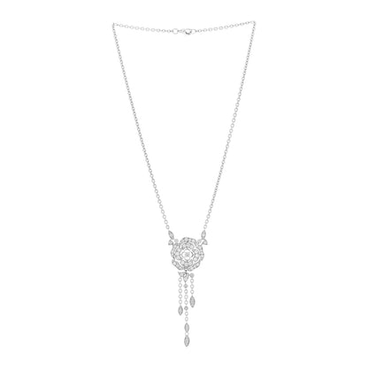 Chanel 18K White Gold Diamond Bouton de Camelia Transformable Pendant Necklace 3 of 6
