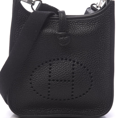 Hermes Taurillon Clemence Evelyne TPM Black 10 of 11
