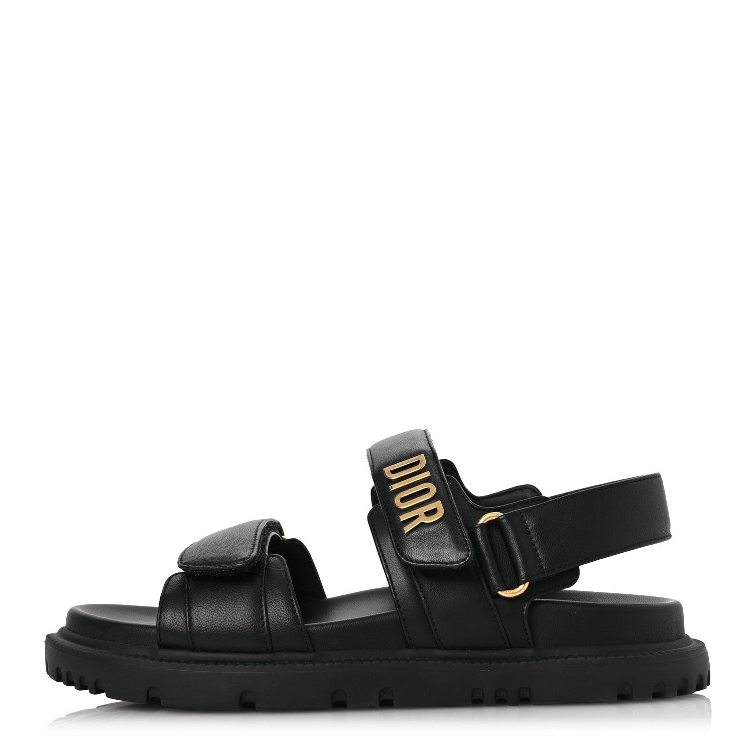 Christian Dior Lambskin Dioract 10mm Sandals 35 Black 1 of 12