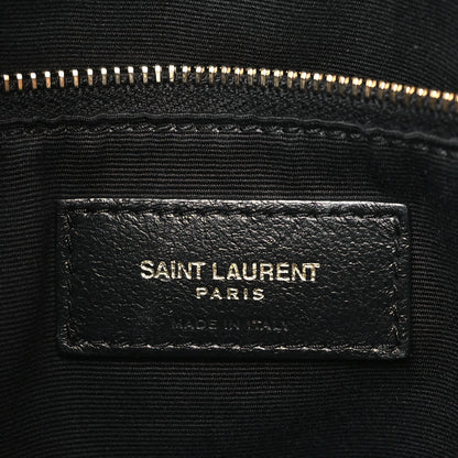 Saint Laurent Calfskin Y Quilted Monogram Large Loulou Chain Satchel Black 6 of 9