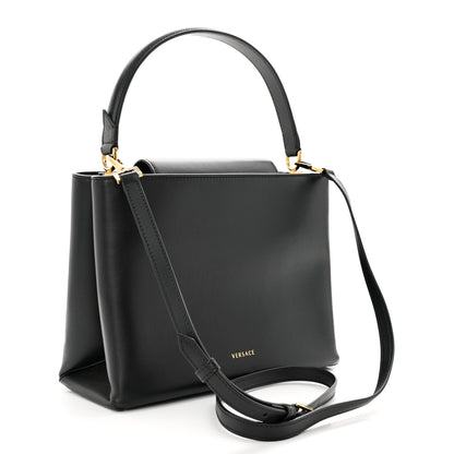 Versace Vitello Virtus Top Handle Shoulder Bag Black 3 of 16