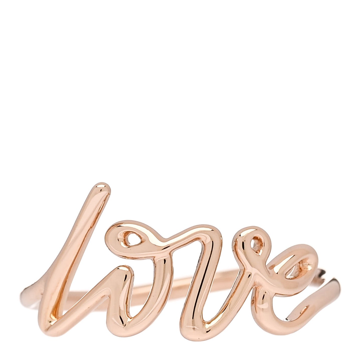 18K Rose Gold Paloma's Graffiti Love Ring 56 7.75