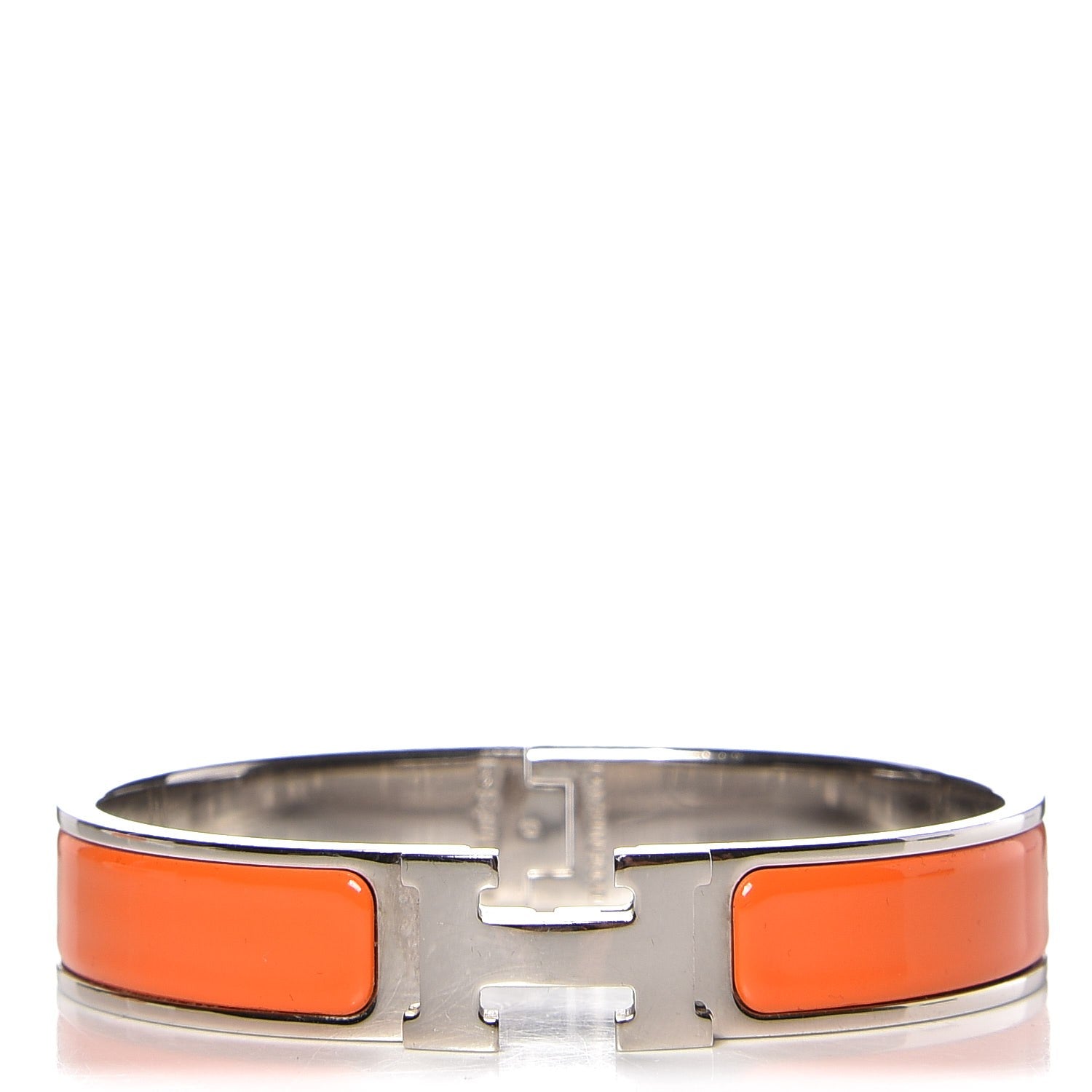 Hermes Enamel Narrow Clic Clac H Bracelet PM Orange 1 of 7