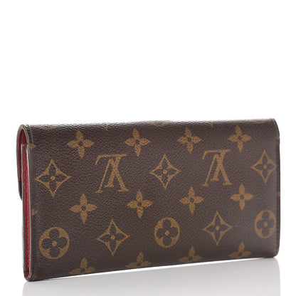 Louis Vuitton Monogram Emilie Wallet Red 3 of 9