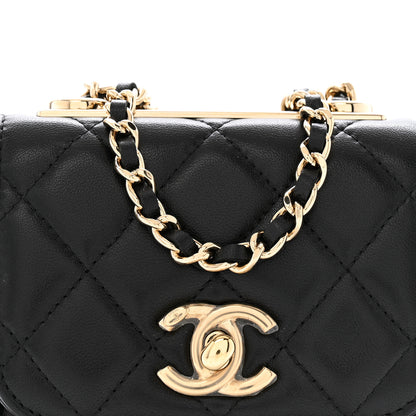 Chanel Lambskin Quilted Mini Trendy CC Clutch With Chain Black 8 of 12