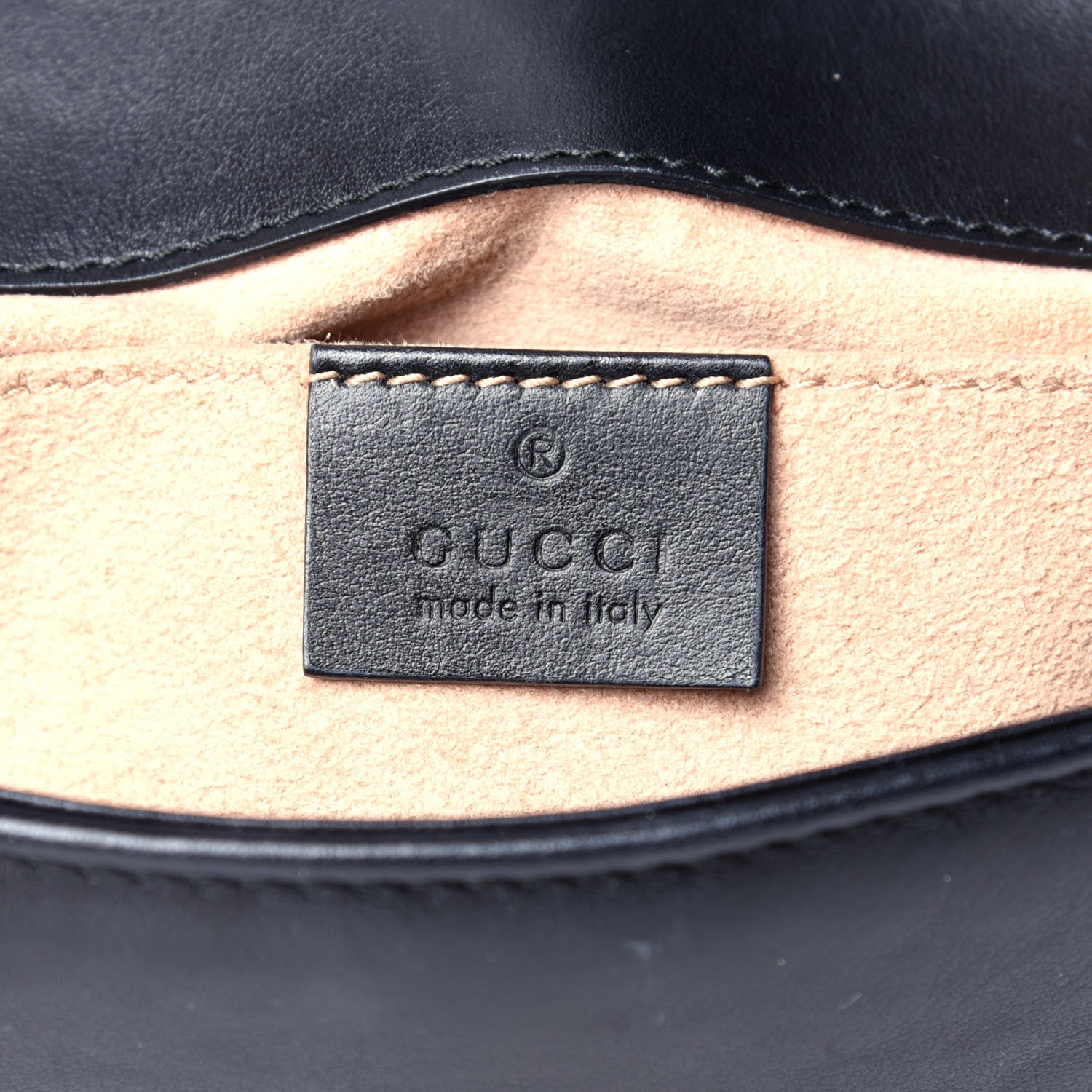 Gucci Calfskin Matelasse Mini GG Marmont Shoulder Bag Black 7 of 10