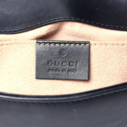 Gucci Calfskin Matelasse Mini GG Marmont Shoulder Bag Black 7 of 10