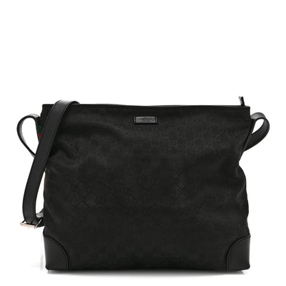 Gucci Monogram Canvas Messenger Bag Black 1 of 12