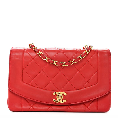 Chanel Lambskin Quilted Small Single Flap Red 1 of 11